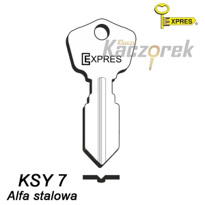 Płaski 007 - Alfa stalowa KSY7 - klucz surowy